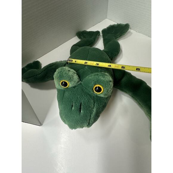 Vintage The Petting Zoo Plush Frog Green 18” Stuffed Animal Toy w/ Tag - Picture 6 of 6